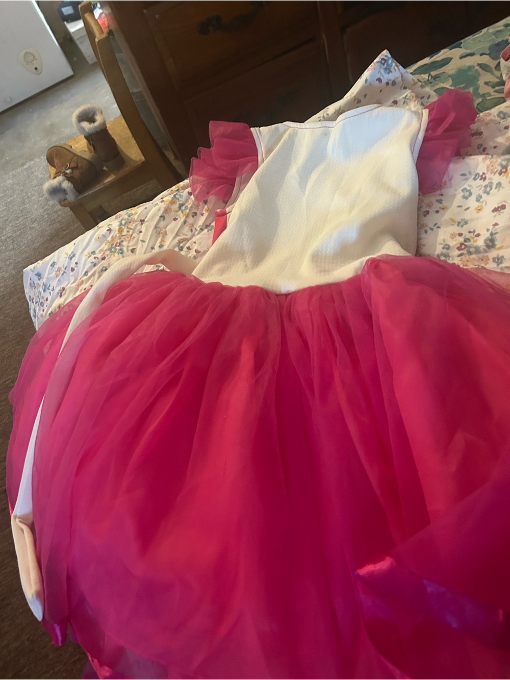 Girls Pink Tulle Princess Costume Dress